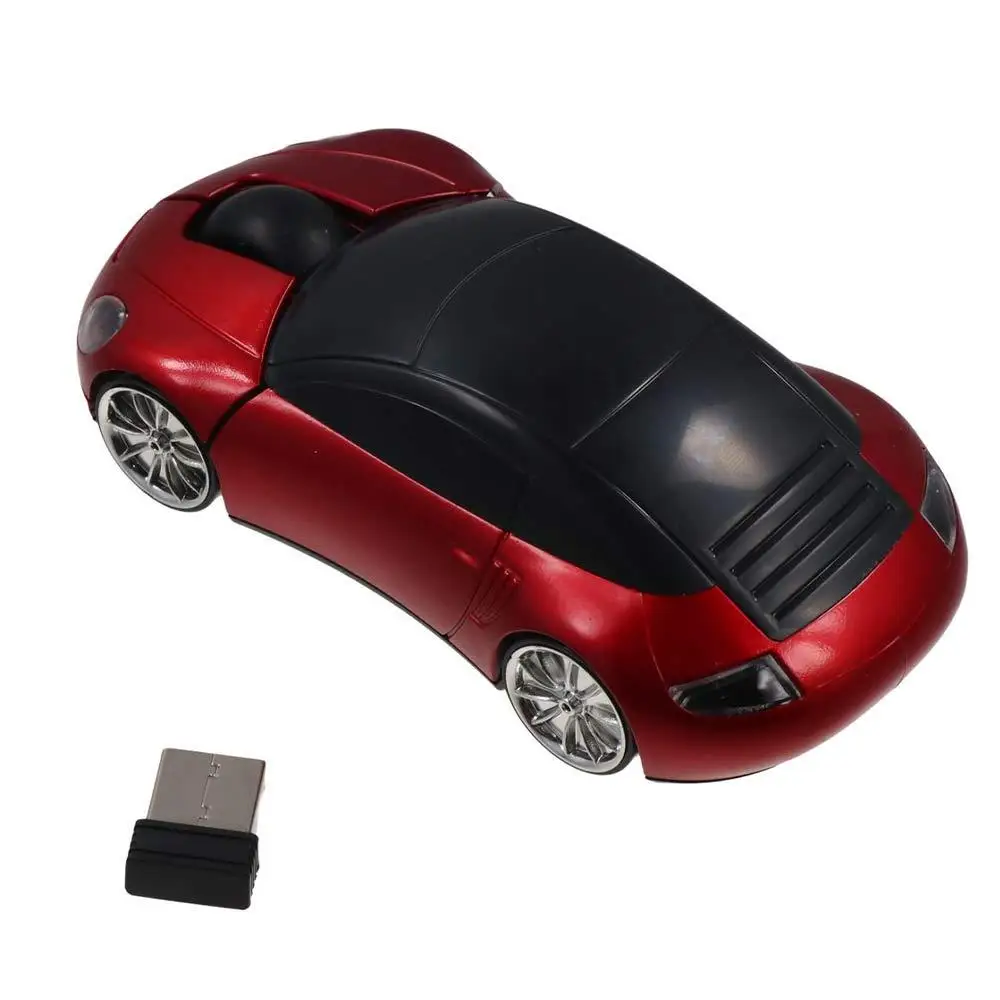 2.4GHz Sports Car Wireless Mouse USB Scroll Low Energy Consumption Car Shaped Wireless Mouse 1600DPI Convenient for Laptop/PC