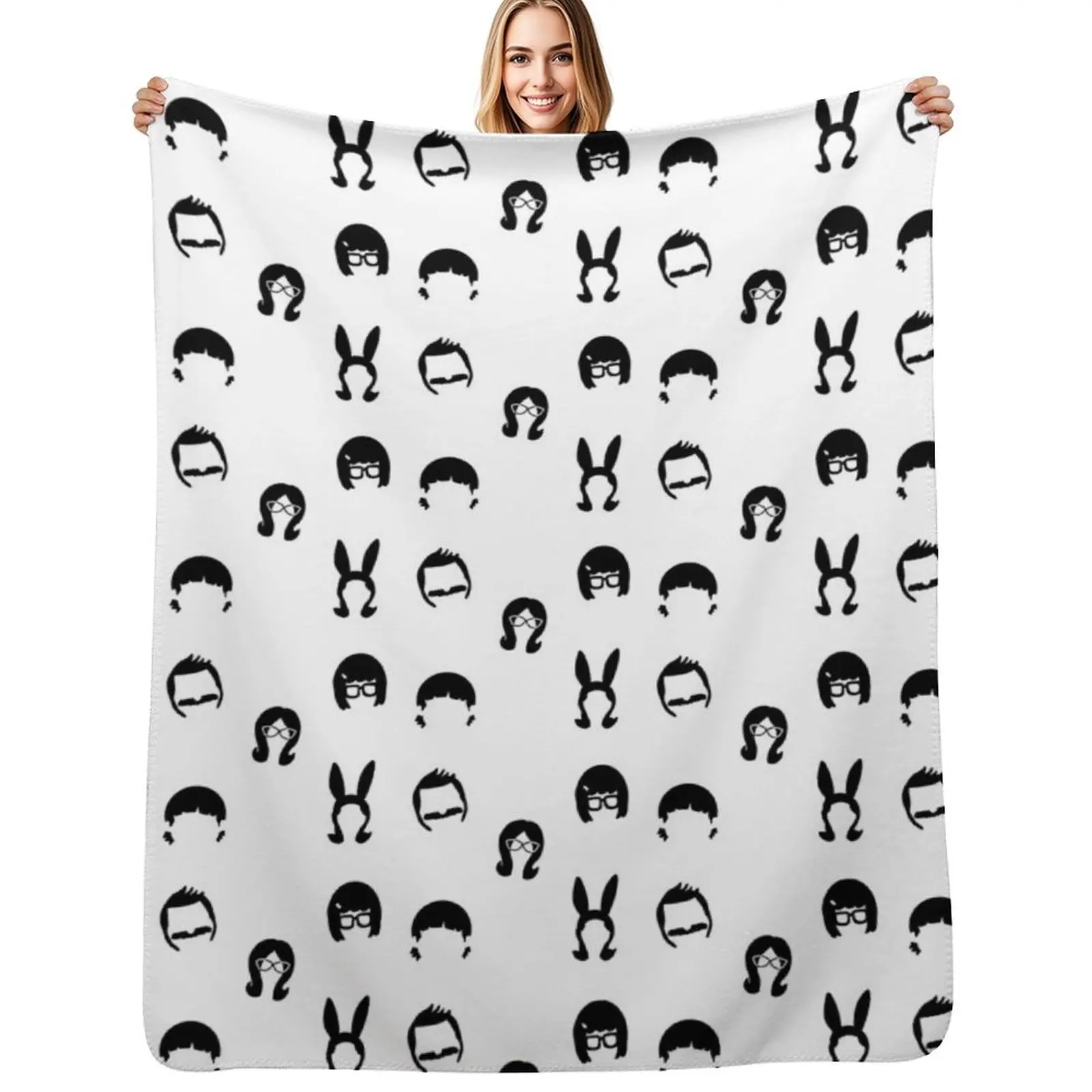 Burger Family Pack Throw Blanket Hairy Personalized Gift Sleeping Bag Tourist halloween For Decorative Sofa Blankets