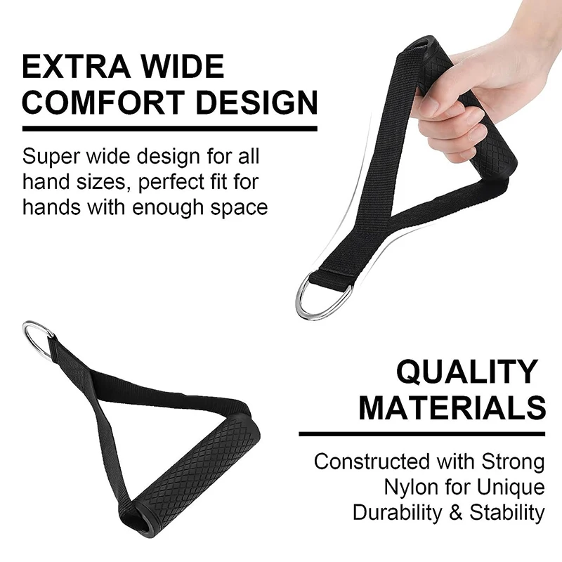 Gym Grip Resistance Bands Handles Fitness Anti-slip Grip Strong Nylon Webbing Grip Puller Handle Gantry Accessory Multifunction