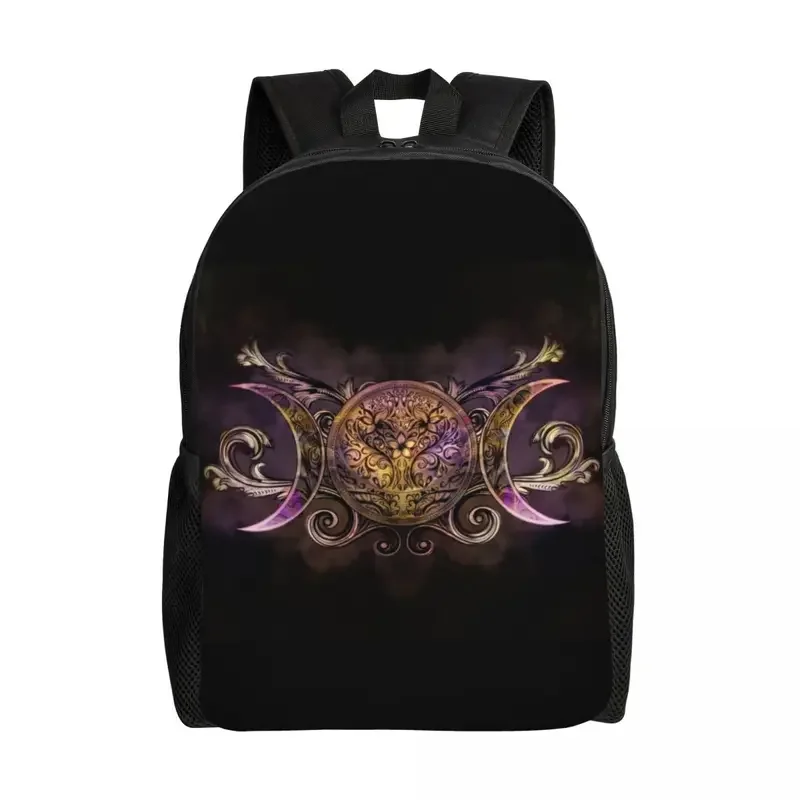 

Customized Triple Moon Goddess Midnight Shimmer Travel Backpack School Computer Bookbag Wiccan College Student Daypack Bags