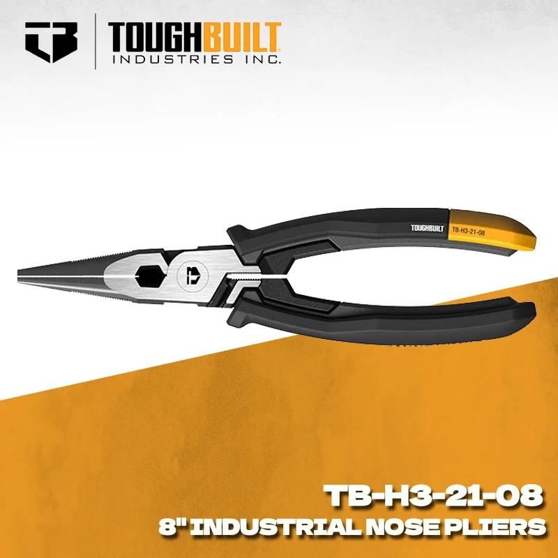 

ToughBuilt TB-H3-21-08 8" Industrial Grade Multi-Purpose Pointed Nose Pliers TOUGHBUILT Hand Tools