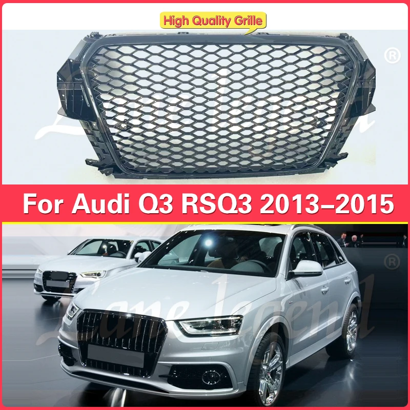 

Car Accessories for Q3 RSQ3 Style Front Racing Grills Sport Honeycomb Engine Grill Grille for Audi Q3 SQ3 Sline 2013-2015