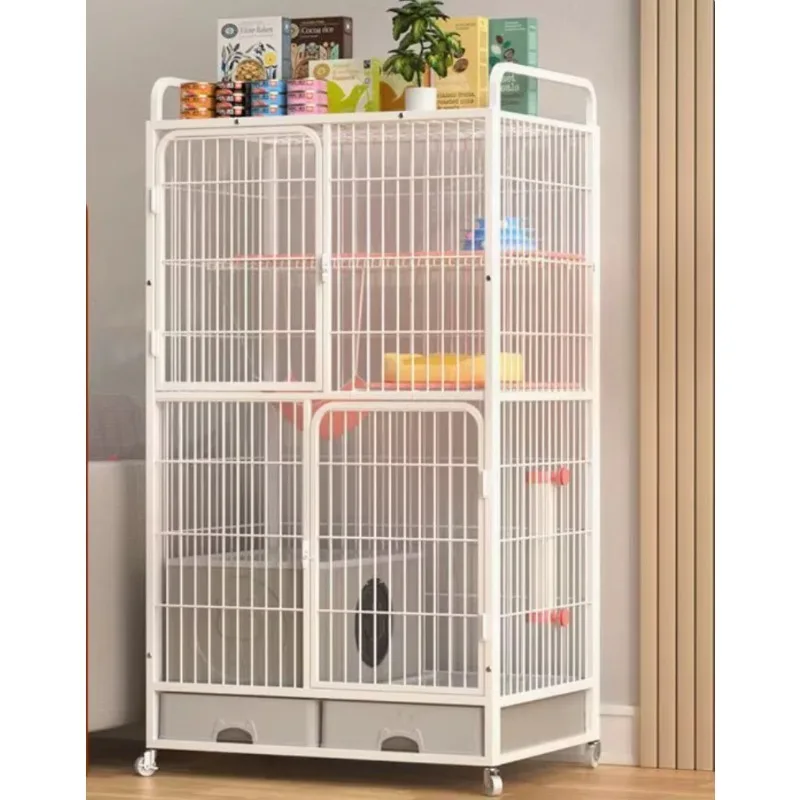 

Customizable Cat Cage for Home with Toilet All-in-one Special Price Three-layer cat Cage with extra Large Free Space Large cat V