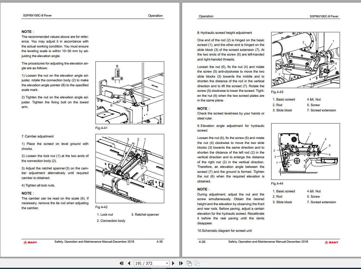 SANY Machinery 2.95 GB Operation & Maintenance Manual, Part Manual, Electric & Hydraulic Schematic