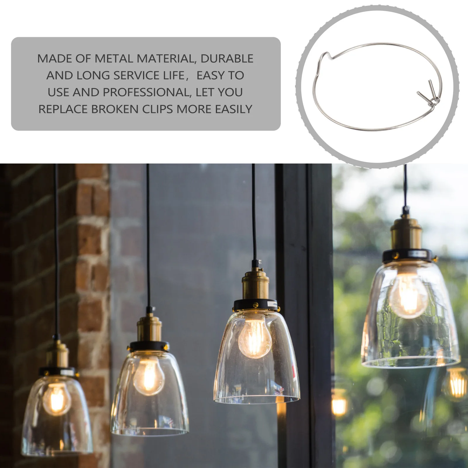 

20Pcs Downlight Spotlight Clips Metal Spring Circlip Bulb Holders for 35-54mm LED Halogen Bulbs Home Garage Office Use