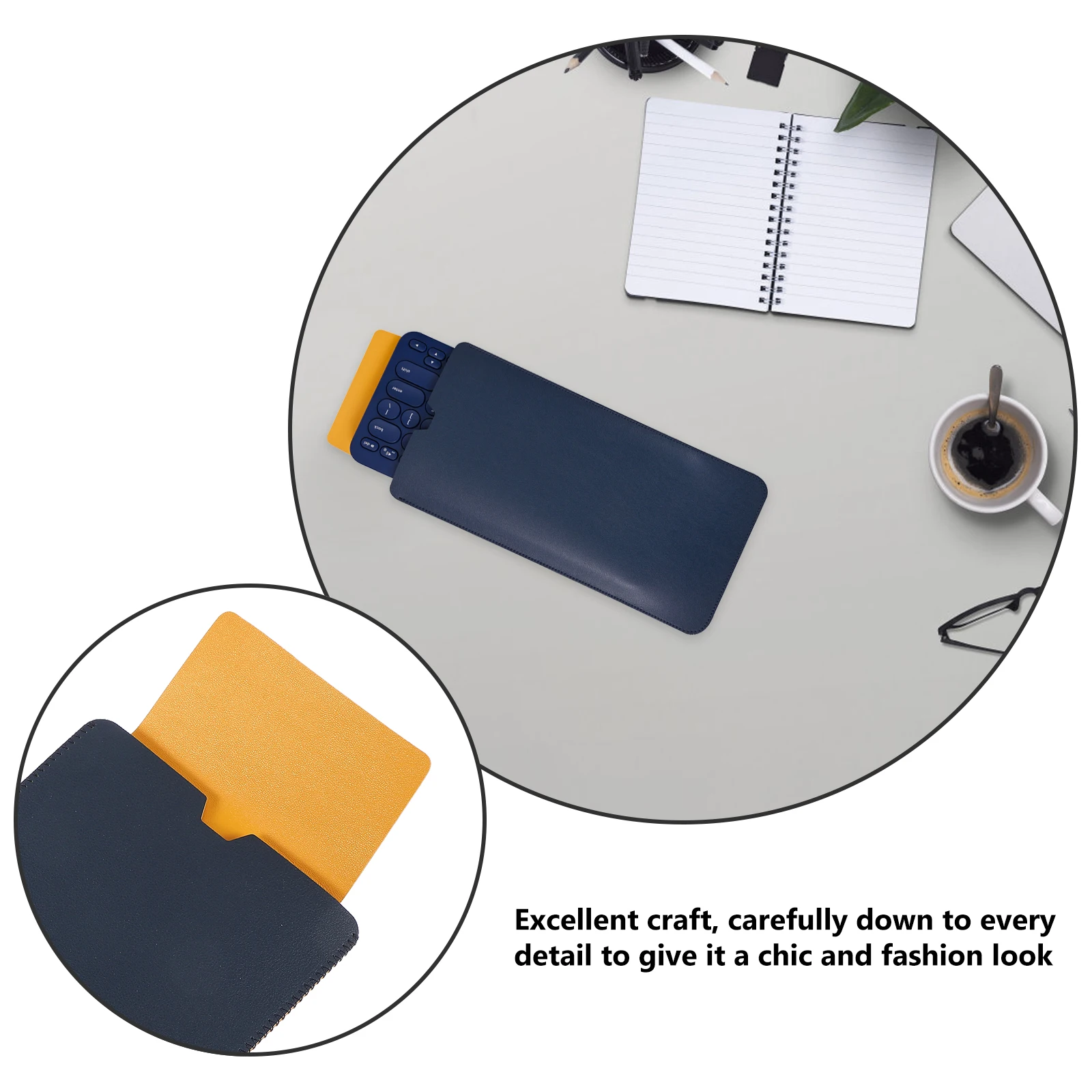 Pu Keyboard Case Protective Sleeve Dustproof Storage Pouch For K380 Lightweight Portable Compatible With Tablets Ebooks