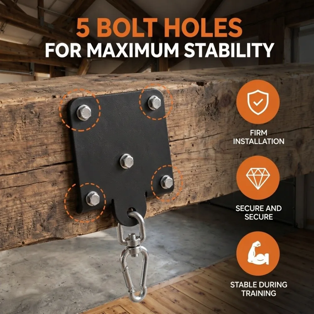 Duty Heavy Duty Unching Bag Hanger Sturdy 360 Degree Rotation Boxing Bag Hanger Versatile I-Beam Clamp Hook Strength Training