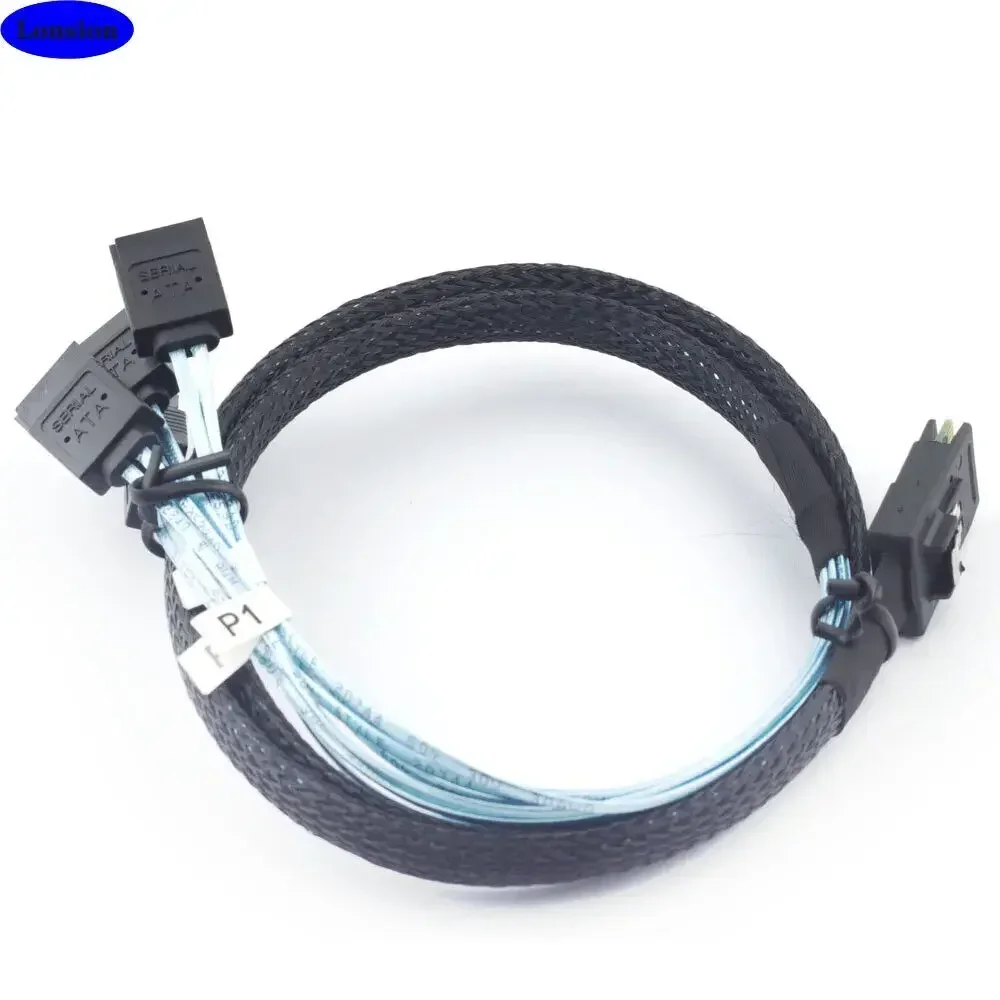 كابل توصيل MINI SAS SFF-8087 إلى 4 منافذ SATA عالي السرعة للخادم