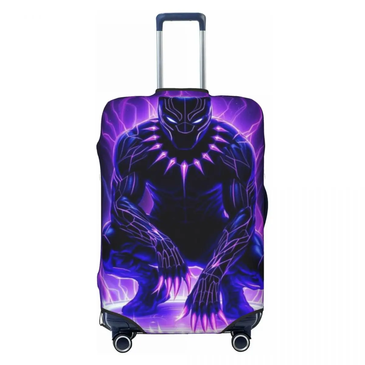 

Custom Black Panther Comic Wallpaper Cartoon Luggage Cover Protector Cute Superhero Travel Suitcase Covers for 18-32 Inch