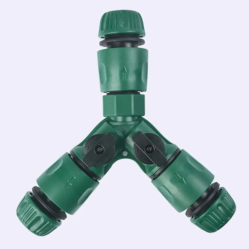 1 Uds. Con conector rápido de agua para grifo, conector de manguera de jardín a prueba de fugas de encendido/apagado rápido, divisor de manguera tipo Y de 1/2 "3/4"