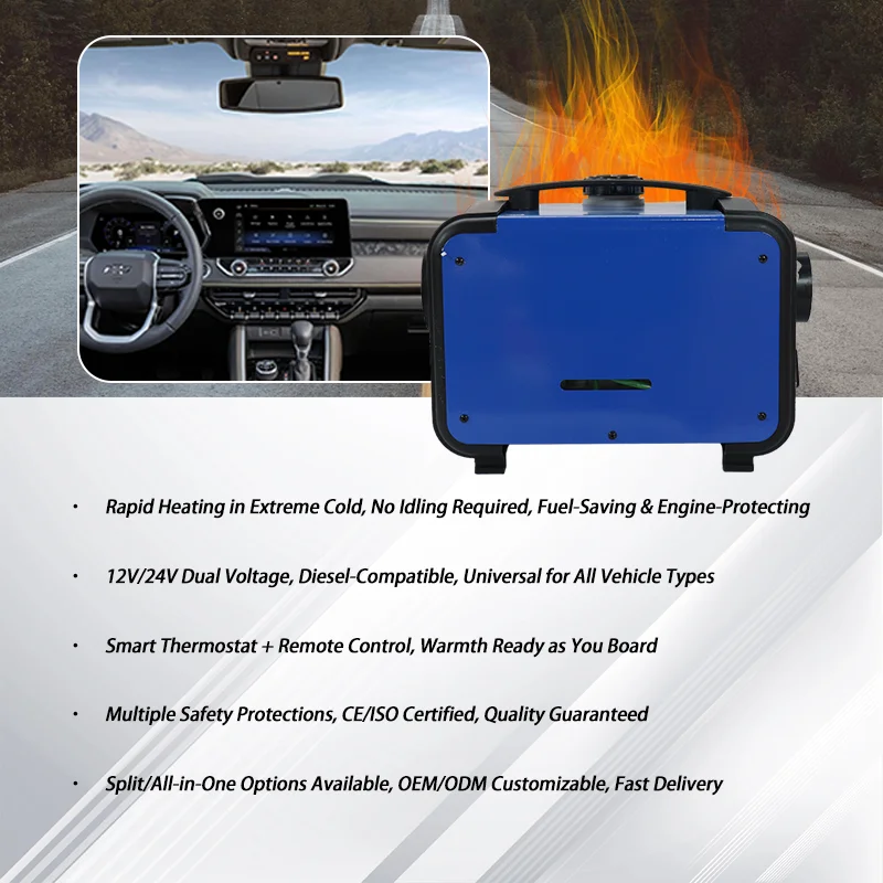 2KW 5KW KDH-06 All-in-one Diesel Water air Heater 12V 24V Parking Heater diesel Heater for Car Campers