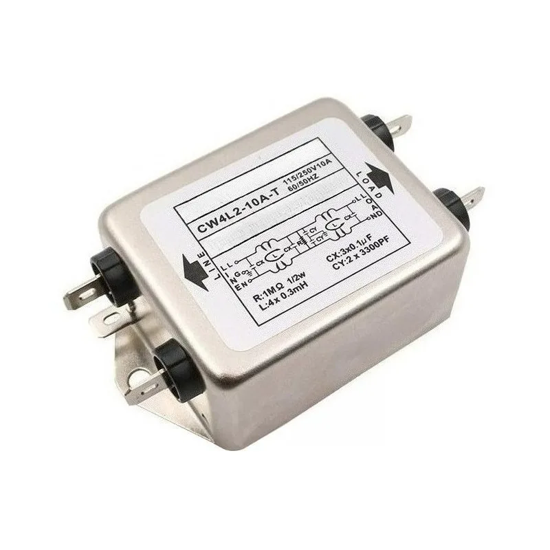 Single Phase Single Stage AC Power Purifier CW4L2-10A-T Ampere Current Grounded 220V AC
