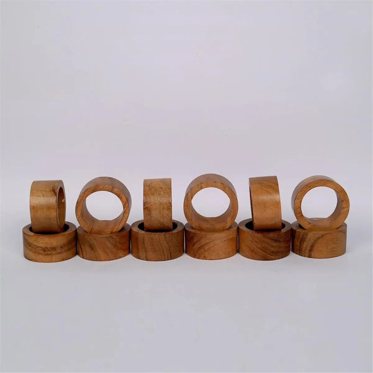 ABPP Handmade Wood Napkin Ring Set of 12 for Dining, Anniversary, Birthday, Christmas Napkin Ring for Home or Kitchen Décor