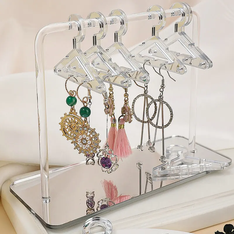 

Hangers Clear Acrylic Jewelry Display Rack Earrings Hanging Clothes Stand Storage Jewelry Shopwindow Manager Display Racks