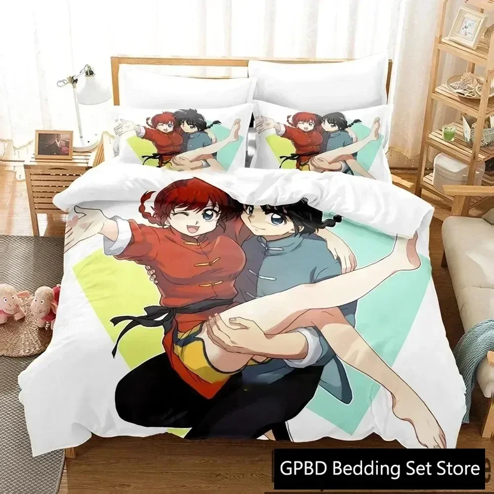 

New 3D Print Anime Ranma 12 Comfortable Duvet Quilt Cover Pillowcase Bedding Set Children Bedroom Decoration Home Textile