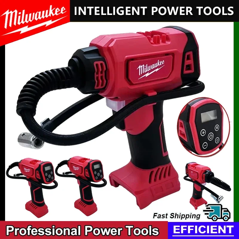 

2026 Milwaukee 18V Battery Cordless Electric Air Pump Car Tire Automatic Inflator Handheld Air Compressor Rechargeable