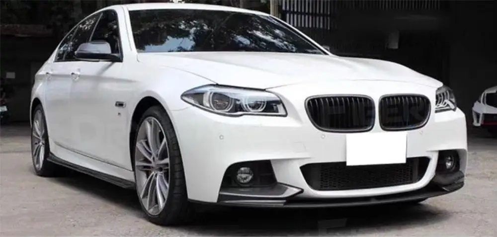 

Carbon Look Front Bumper Spoiler Lip Bumper Splitters For BMW 5 Series F10 528i M Sport 2011-2016 Front Lip Splitter Spoiler