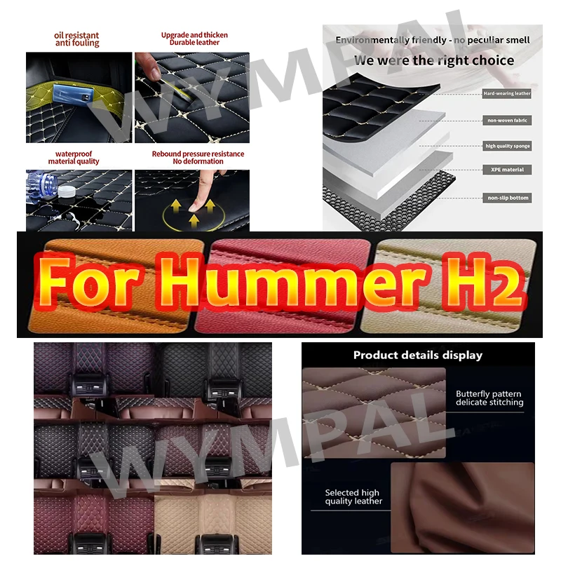 

Luxury Car Floor Mats For Hummer H2 2008 Automobile Carpet Cover Accessories Custom Auto Foot Interior Pads Protective Interior