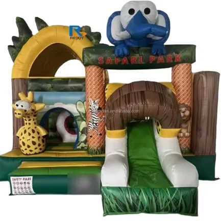 High Quality Inflatable Elephant Bounce House  Combo Park for Party