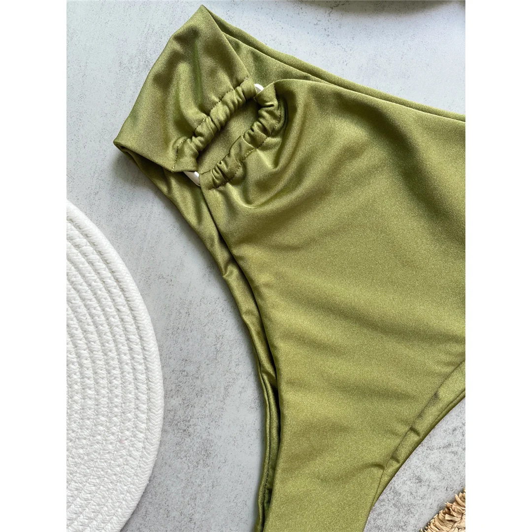 4 Farben, V-förmiger, gepolsterter Damen-Badeanzug, hochtaillierter Bikini, zweiteiliges Bikini-Set, Badebekleidung, Badeanzug, Modell V6583. – Detail 21