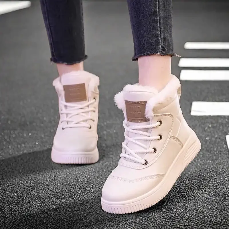 High Sole Increases Height Woman's Hightop Sneakers Female Shoes Big Boots Red Sport Nice Shows Flatas Industrial Sewing