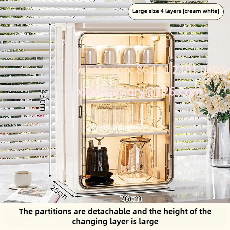 تخصيص تخزين الرف سطح المكتب حامل أكواب الشاي أكواب المياه حامل طقم شاي صندوق تخزين القهوة القدح المنظم #5