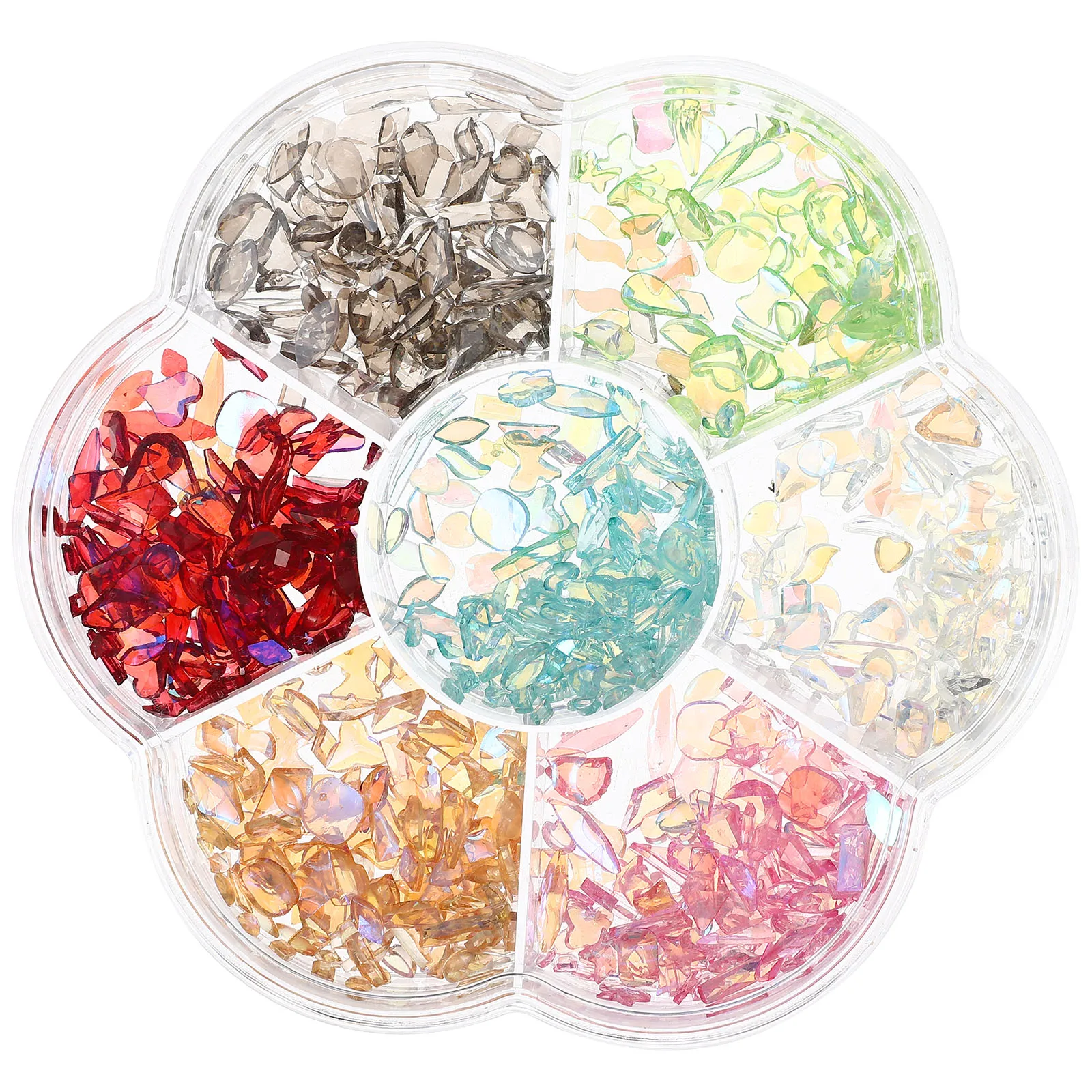 

1 Box Mixed Size Art Crystals Resin Gems Stones Manicure Ornament Diy Decor Sparkling Charms Halloween Festival Gift For Women