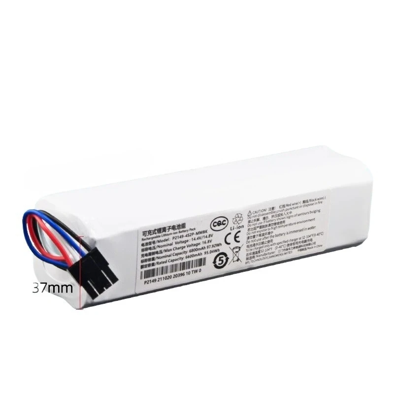 14.4V 5600/6800mAh capacity Li-ion Replacement Battery for Dreame S10 X10 X20 L10 F9 W10s Pro Plus Robot Vacuum Cleaner Battery