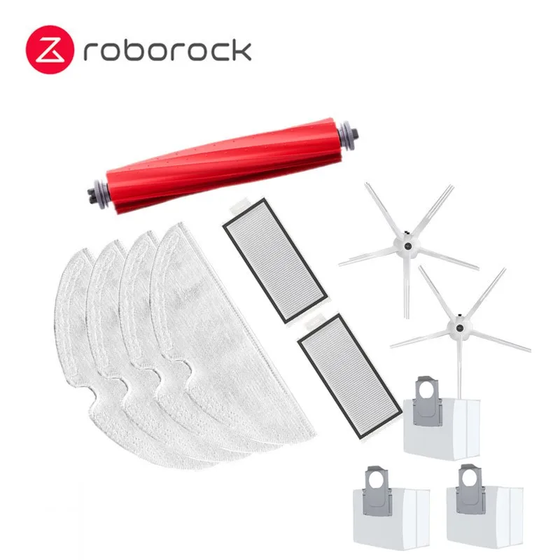 Original roborock q7 max/q7 max +/t8 chão varrendo robô peças de reposição mop principal saco poeira filtro tela principal escova capa
