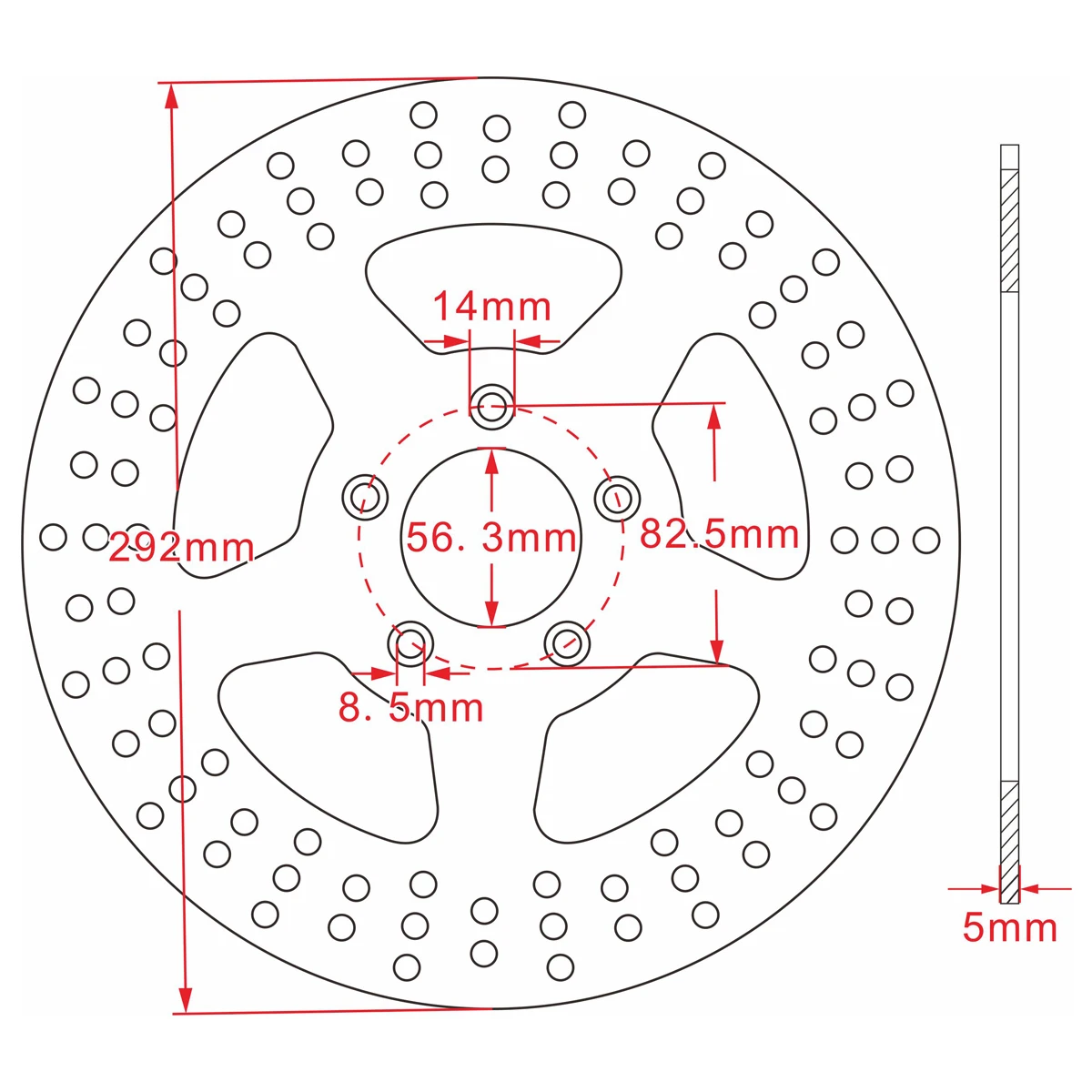 292 مللي متر قرص فرامل أمامي الدوار لـ 1450 FXST SOFTAIL STANDARD FXSTB/I NIGHT TRAIN 00-07 FXSTD/I SOFTAIL DEUCE 00-06