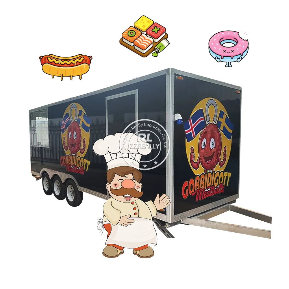 

Outdoor Mobile Kitchen Food Truck for Sale Fried Chicken Beer Snack Street Coffee Hot Dog Cart Fully Equipped Food Trailer