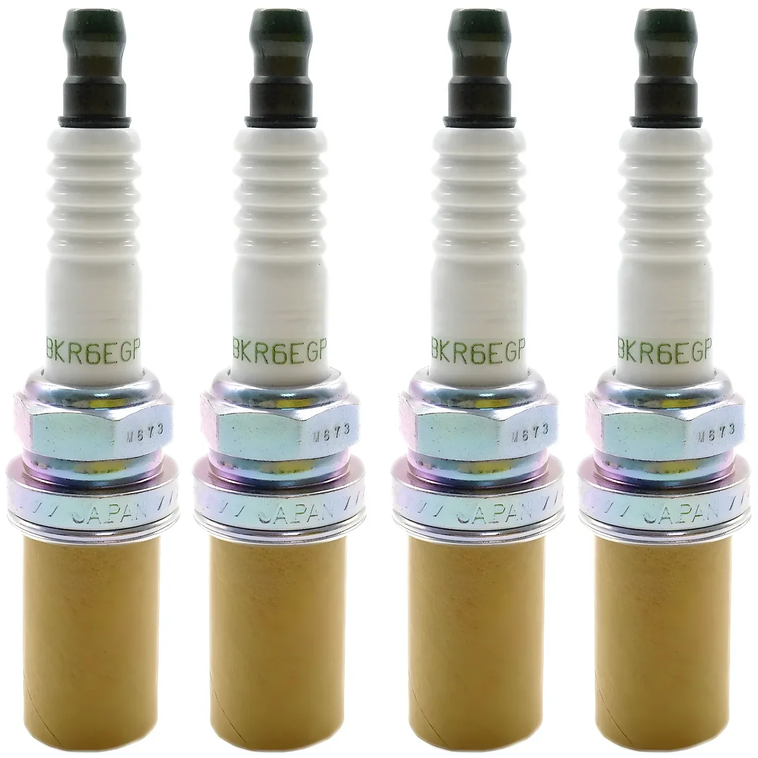 

4pcs Iridium Spark Plugs, Model BKR6EGP (7092, BKR6EIX), for Hyundai, Acura, BMW, Alfa, Suzuki, Toyota, Honda, Audi, Mazda