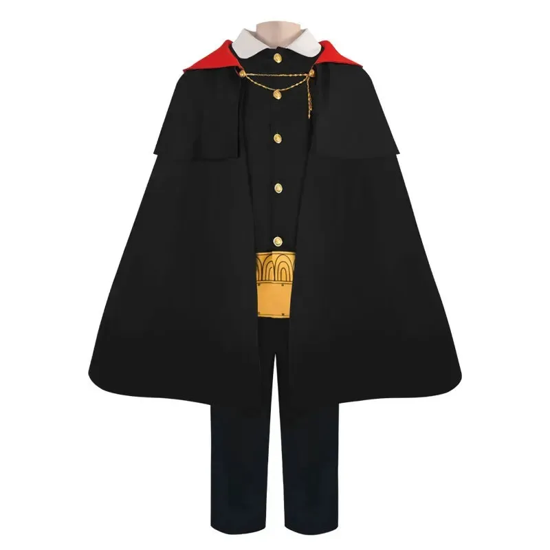 

asdh8@Bear's Den Spy X Family Anya Forger Damian Desmond Cosplay Costume Adults Wig Black Dress Pants Cloak Imperial Scholar New