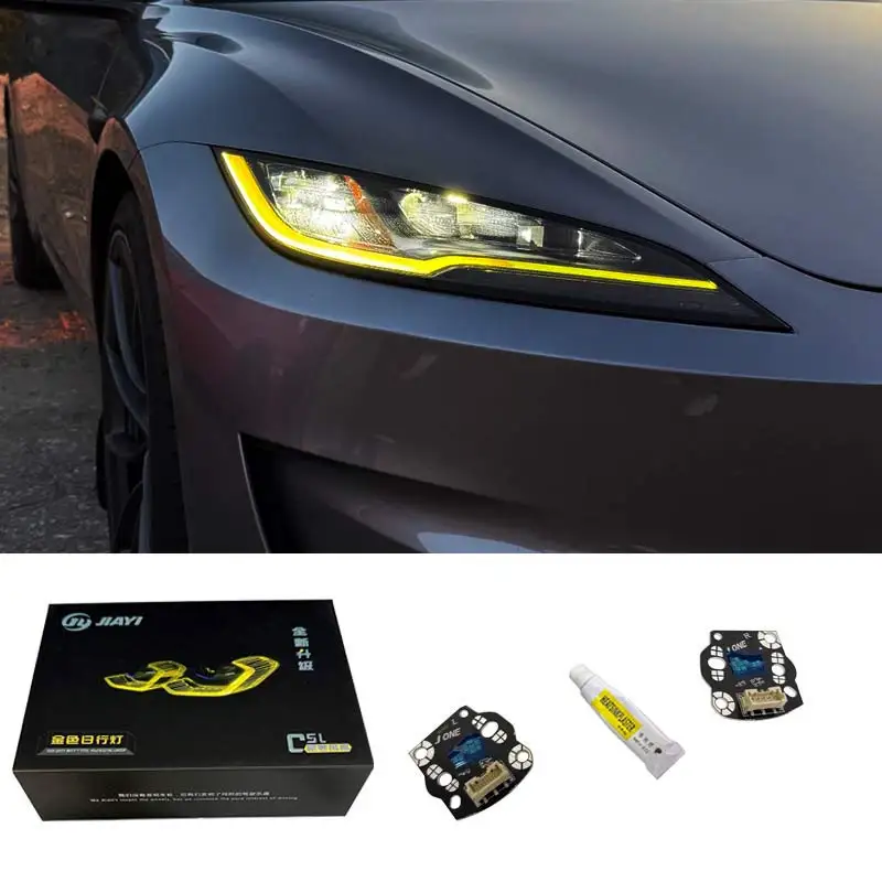 

Lemon Yellow Angel Eye DRL LED Board Daytime Running Light Light Source Suitable for 2024 Tesla Model 3 Daytime Running Light