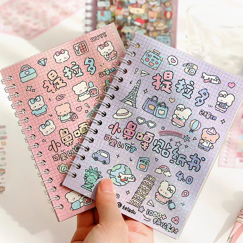 Mr Paper-libro de pegatinas con patrón bonito ga de nariz pequeña, 16 Uds., para manual, cuaderno de collage, papelería de oficina, temporada de regreso a la escuela