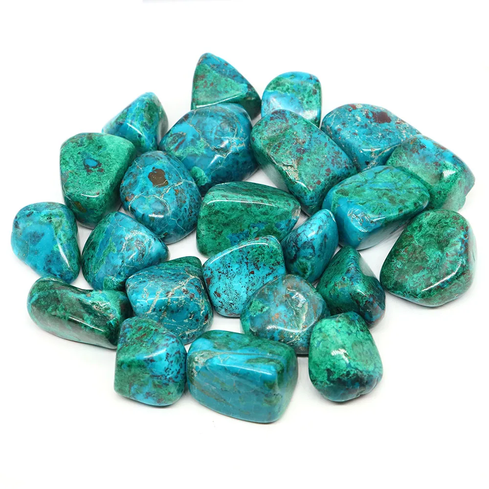 Natural Chrysocolla Tumbled Stones Reiki Healing Crystals Mineral Quartz Specimen Bulk Gems Fish Tank Aquarium Garden Home Decor