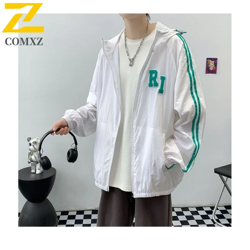 

EIAO Summer Hong Kong Style UV Protection Jacket Couple's UPF50+ Ultra Thin Breathable Fishing Skin Coat for Outdoor Sportswear