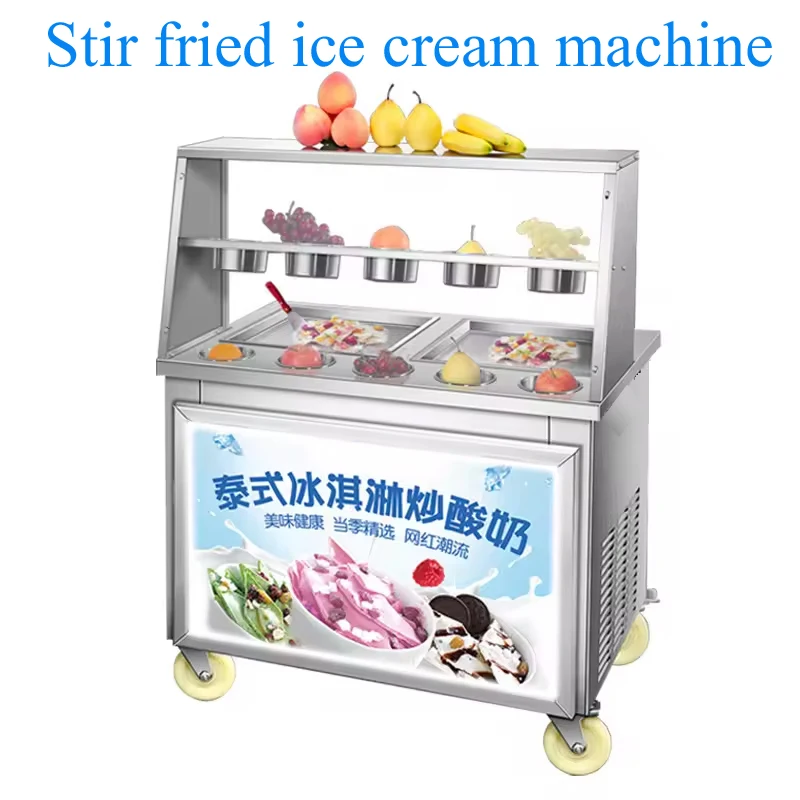 

Homemade-Fruit-Ice Stir-Frying Machine Ice Frying Machine Stir-Fried Yogurt-Tray Household-Children Ice Frying Machine