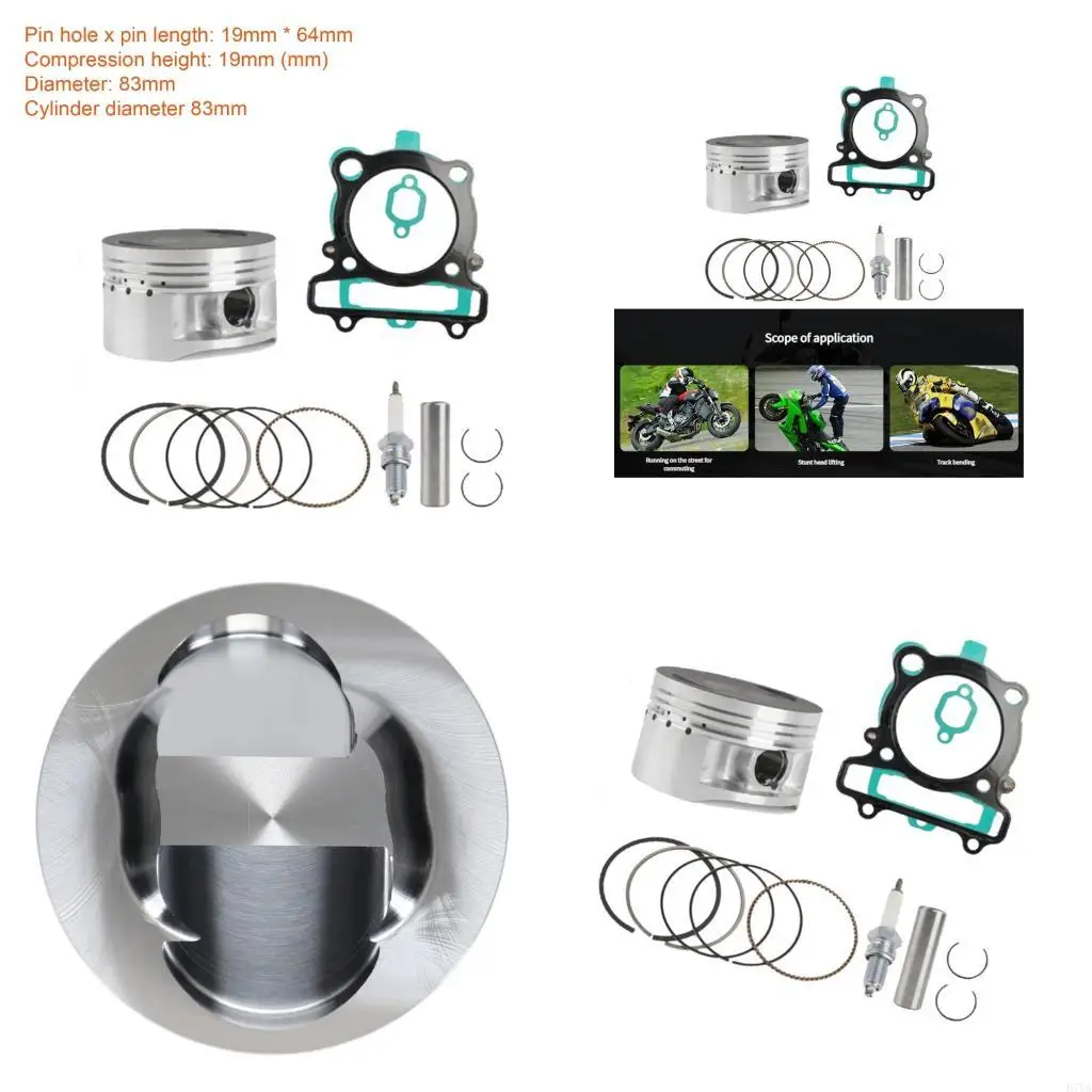 

Piston Rings Gasket 4KB-11351-00-00 5UH-11631-00-C0 for YFM 350 Piston Gasket D7YA