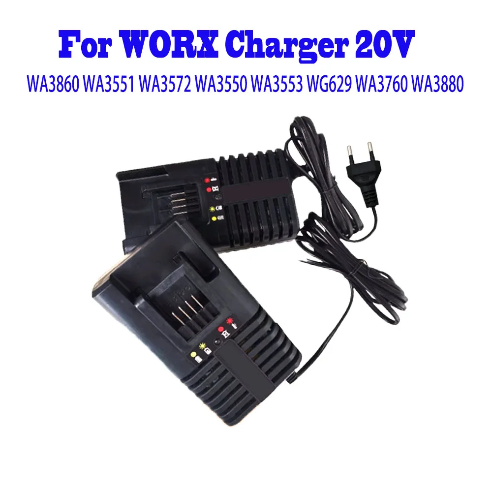 100%total new WA3860 Original lithium battery charger For Worx 20V WA3551 WA3572 WA3550 WA3553 WG629 WA3760 WA3880