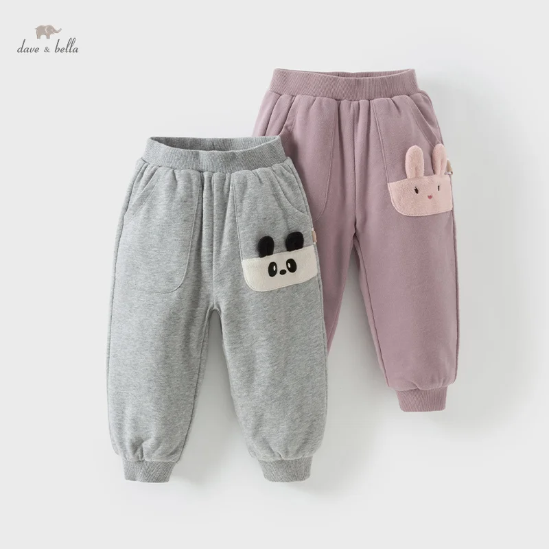 Dave Bella Boys Girls Baby Leggings New Autumn Winter Rabbit  Panda Cute Sweet Children's Comfortable Fashion  Outdoor DB4243680