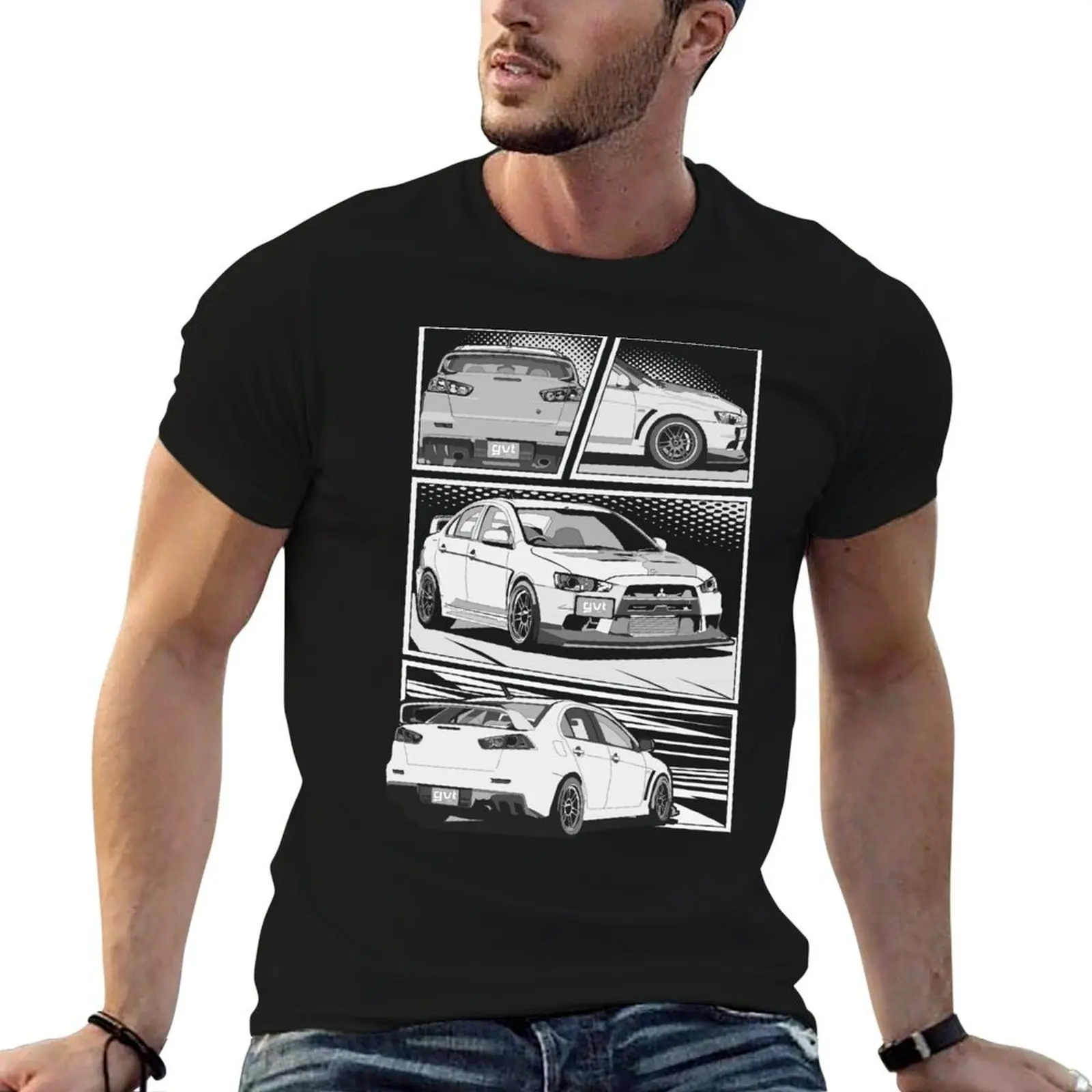 Evo X 4 Pic T-Shirt man t shirt cotton high quality t shirt man luxury t shirts for man slim fit T-shirt
