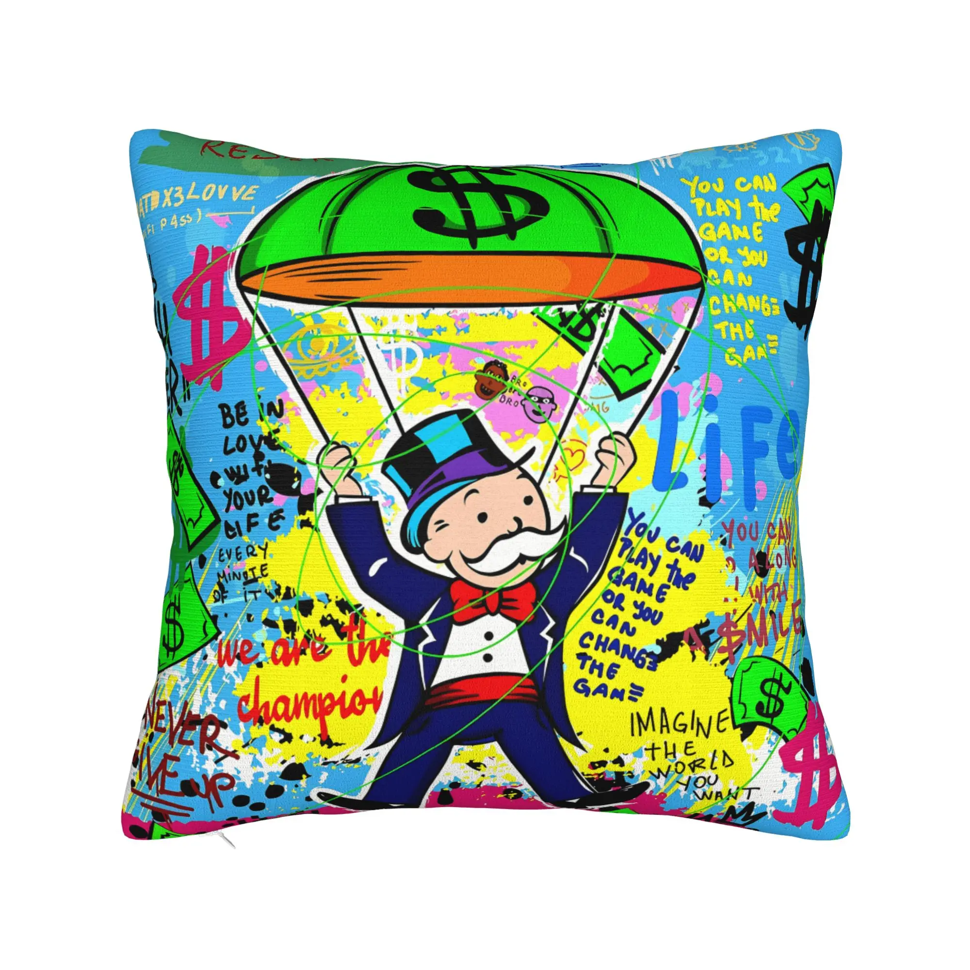 Monopolys Money Dance Pillow Case  Comfy Pillow Cover Fashion Cushion Cover For Wedding Party Home Decor