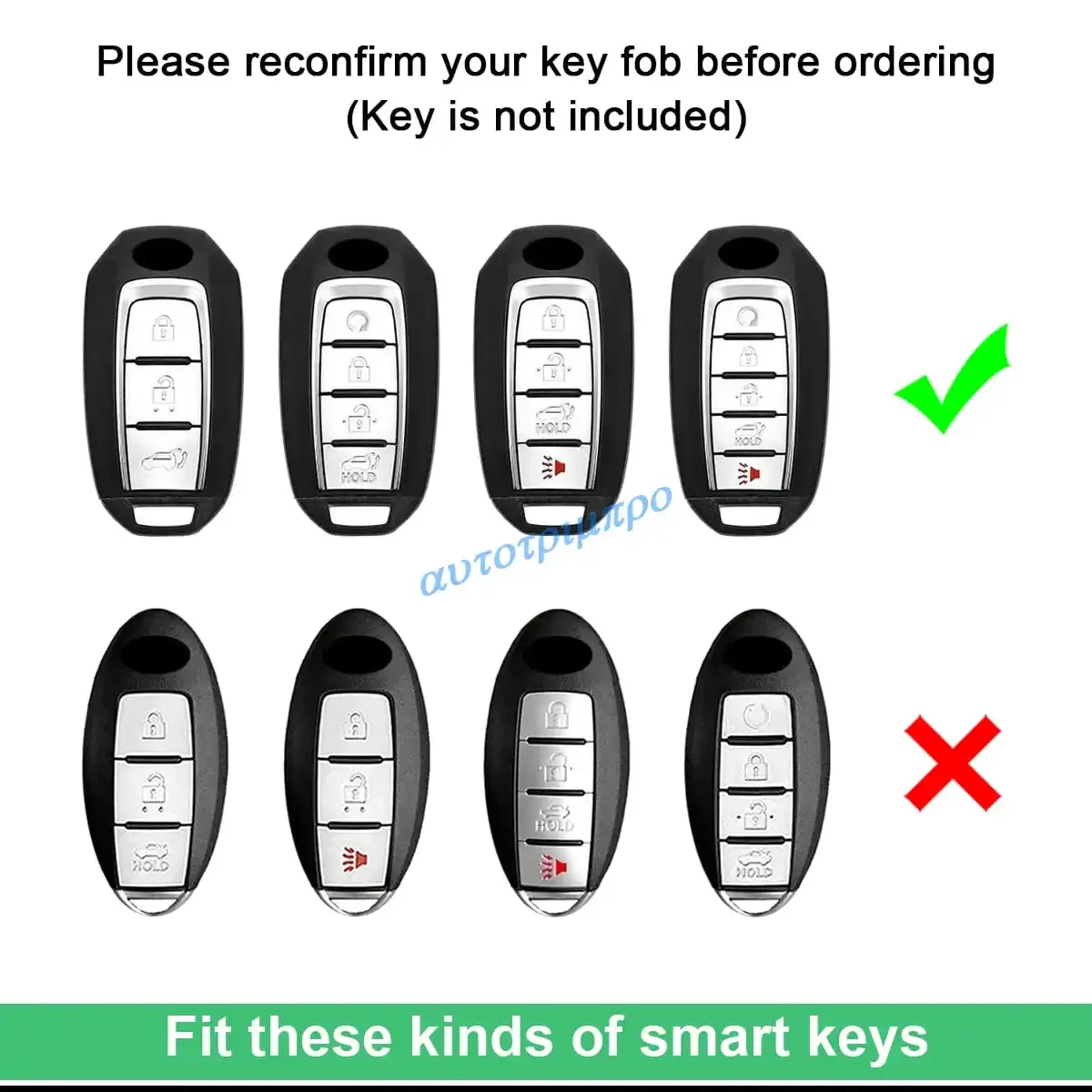 Metal Key Chain Fob Case Cover keychain Shell Holder For Infiniti Q50 Q60 QX50 QX55 QX60 Accessories 2019-2025 2024 2023 2022 view 2