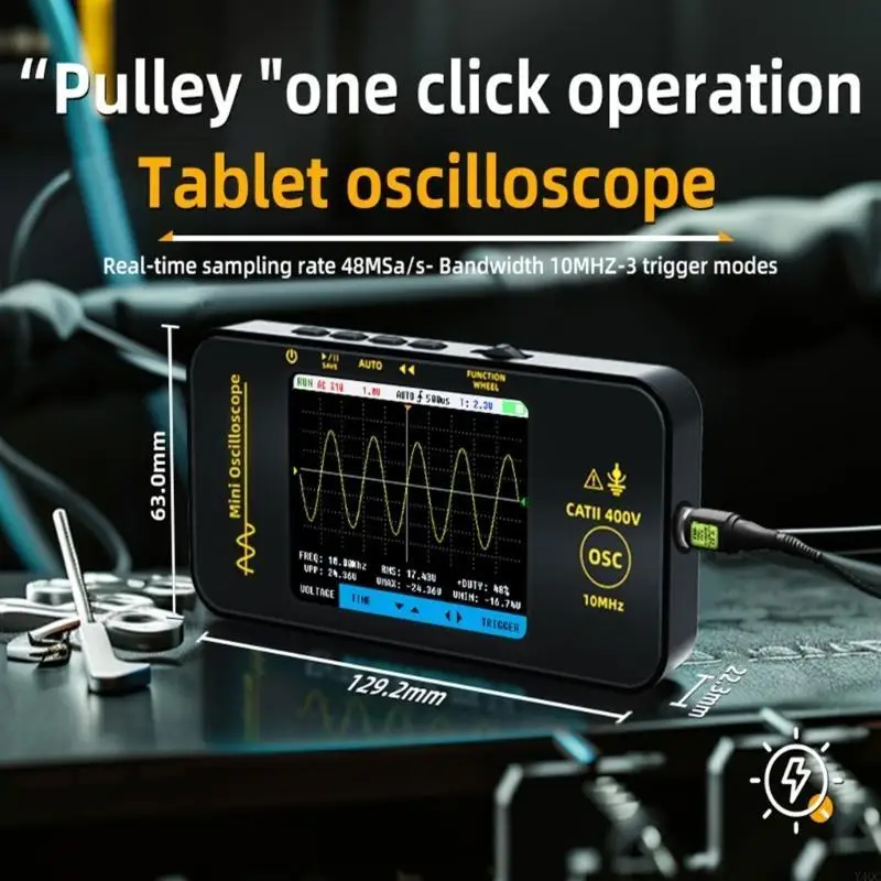 3.2 بوصة LCD راسم الذبذبات الرقمي المحمول 10 ميجا هرتز عرض النطاق الترددي مع وظائف التشغيل الشاملة للاستخدام متعدد الوظائف Y4QC #4