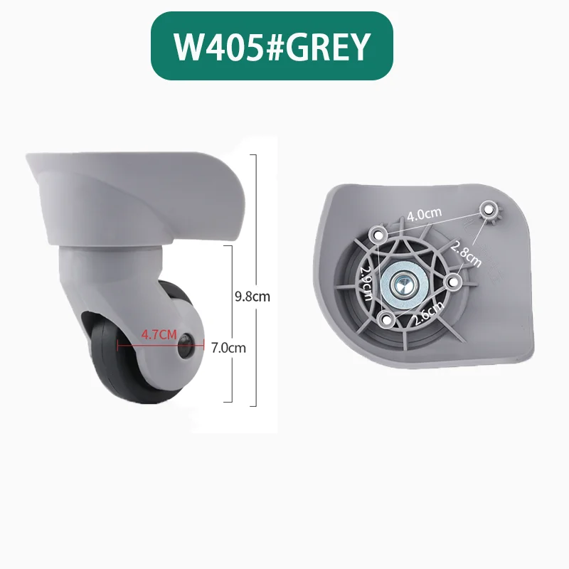W405 Suitcase Universal Wheel Replacement Suitcase Rotating Silent Shock Absorbing Wheel Accessories Wheels Casters