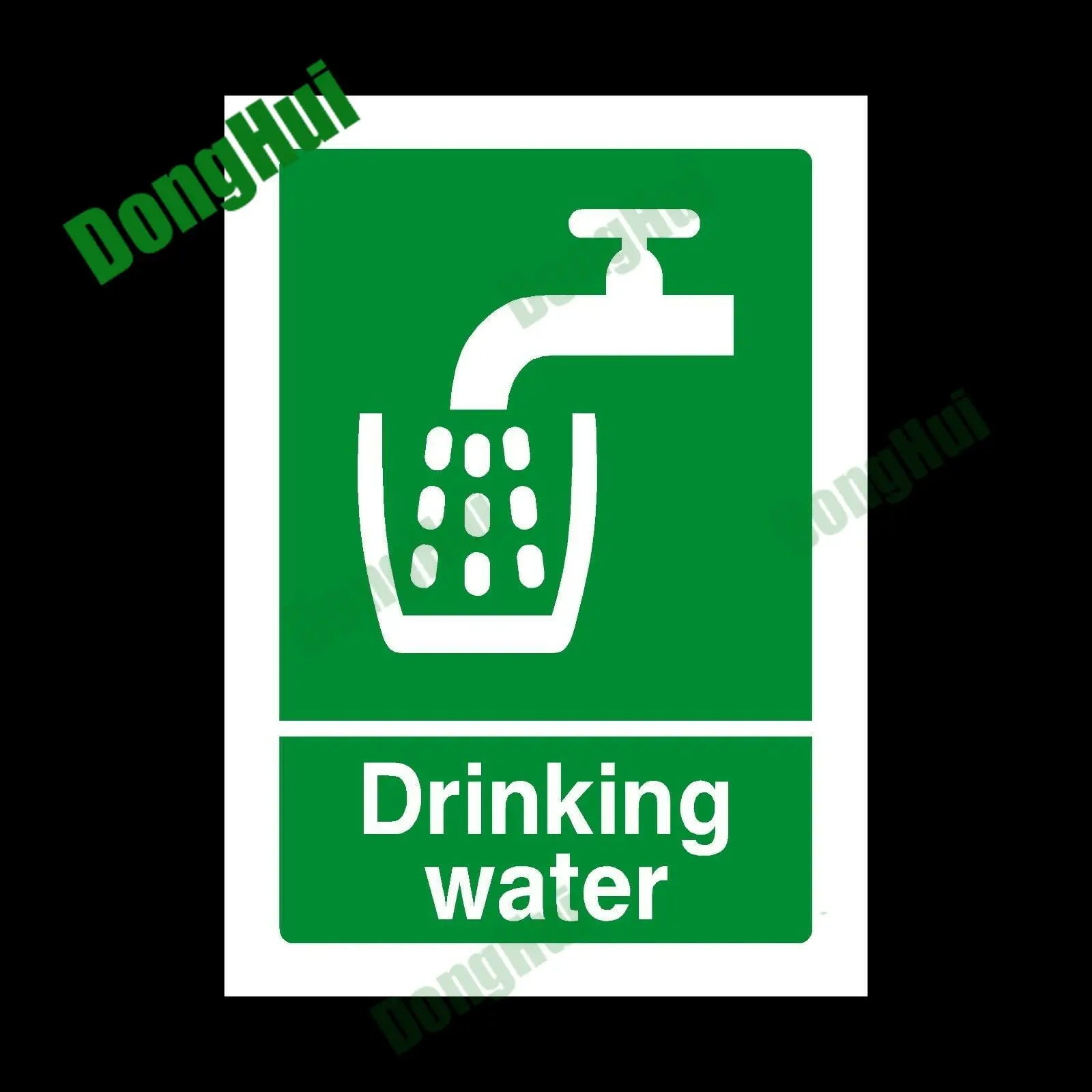 

Drinking Water Plastic Sign OR Sticker Warning Caution Danger Sticker for drinking area Schools Workshop office PVC