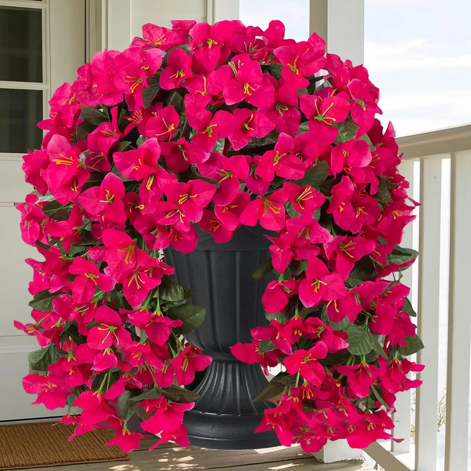

4pc artificial flowers for outdoors faux flowers faux outdoor plants uv resistant artificial outdoor plants 4pc Bougainv