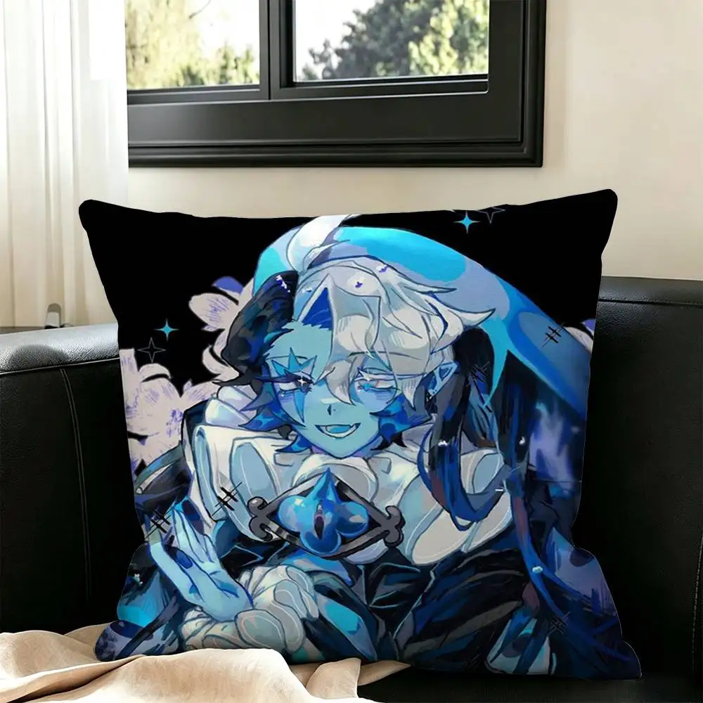 Shadow Milk Cookie Run  Square Double-Sided printed Pillow Case Bedroom Bedside Pillow Sofa Cushion Cover