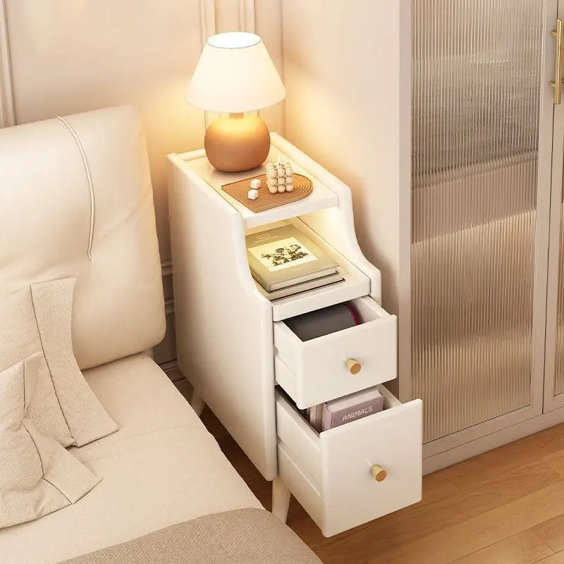 

Solid wood, bedside table, extremely narrow, small, mini, bedroom, room, storage